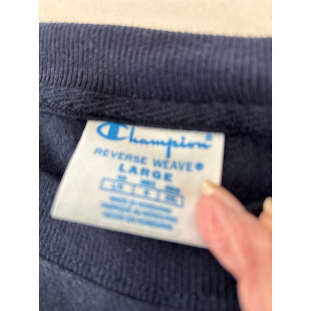 Lasell University Navy Blue Sweatshirt with White Lettering, Size Large - Picture 3 of 4